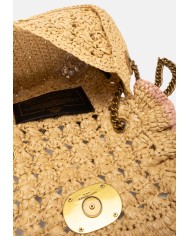 Kurt Geiger London Borsa donna rafia BEIGE OTH