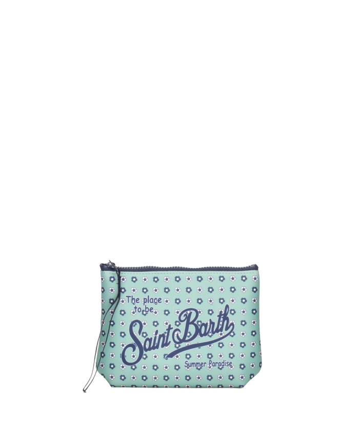 MC2 St. Barth Pochette uomo Aline fiori verde acqua