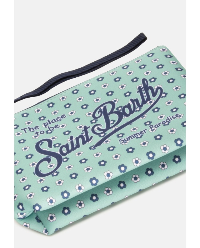 MC2 St. Barth Pochette uomo Aline fiori verde acqua