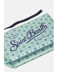 MC2 St. Barth Pochette uomo Aline fiori verde acqua