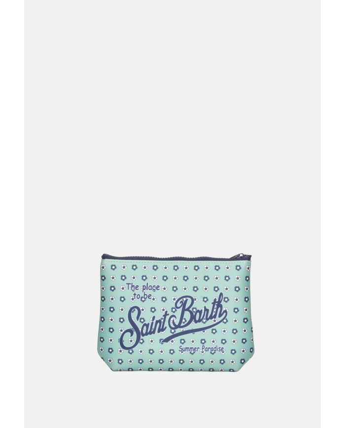 MC2 St. Barth Pochette uomo Aline fiori verde acqua