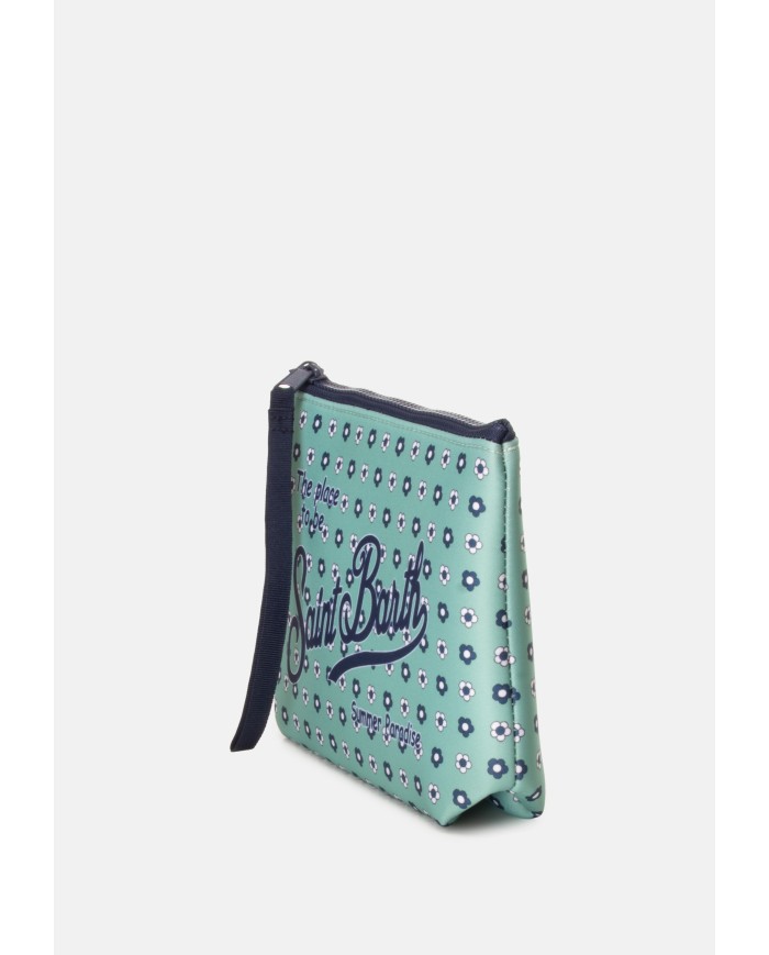 MC2 St. Barth Pochette uomo Aline fiori verde acqua