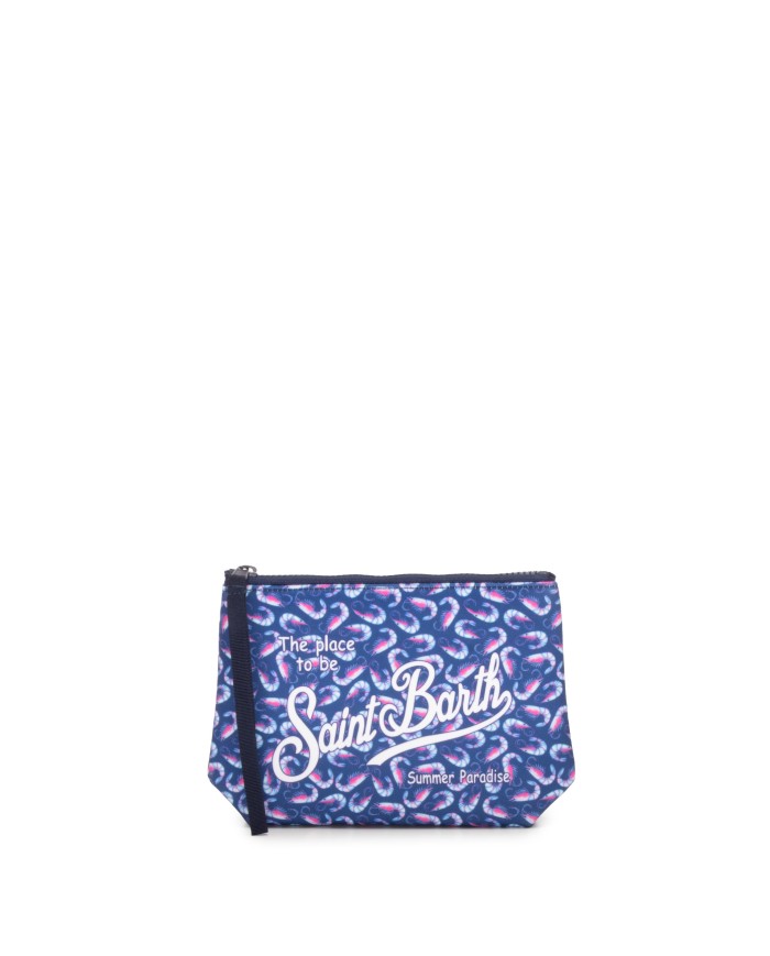 MC2 St. Barth Pochette uomo Aline stampa gamberetti blu