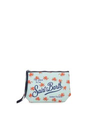 MC2 St. Barth Pochette uomo Aline neoprene stampa polpi bianco verde