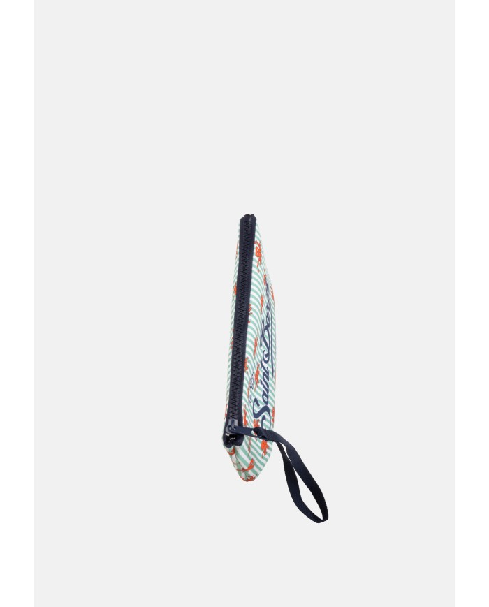 MC2 St. Barth Pochette uomo Aline neoprene stampa polpi bianco verde