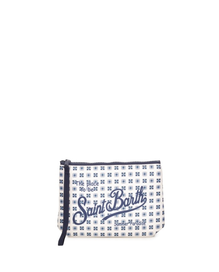 MC2 St. Barth Pochette uomo Aline stampa cravatta bianco blu