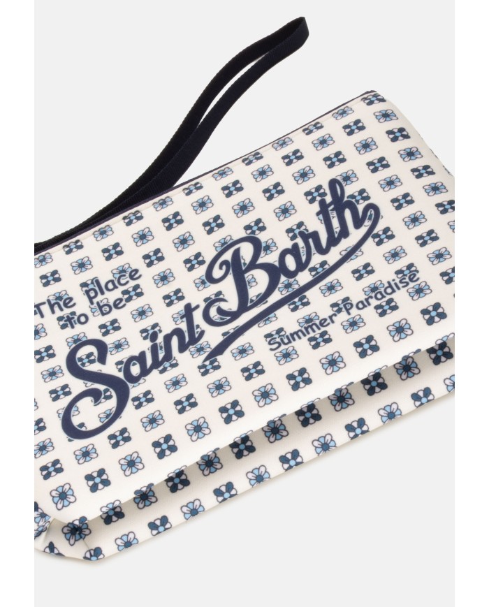 MC2 St. Barth Pochette uomo Aline stampa cravatta bianco blu