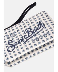 MC2 St. Barth Pochette uomo Aline stampa cravatta bianco blu