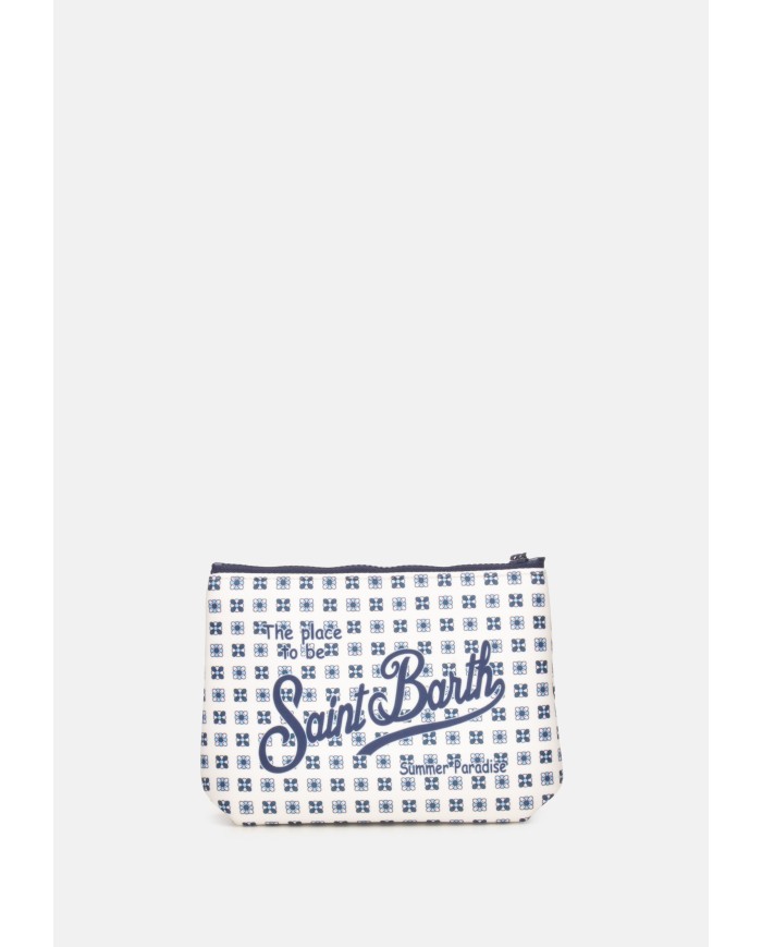 MC2 St. Barth Pochette uomo Aline stampa cravatta bianco blu