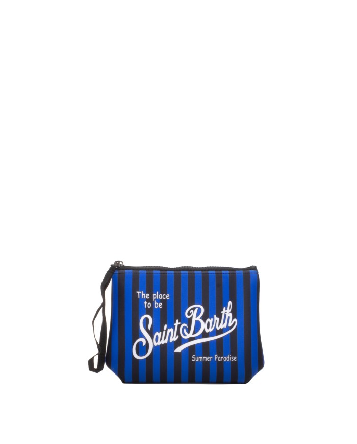 MC2 St. Barth Pochette Aline rigata nero blu