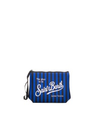 MC2 St. Barth Pochette Aline rigata nero blu