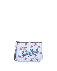 MC2 St. Barth Pochette uomo Aline stampa granchi Celeste