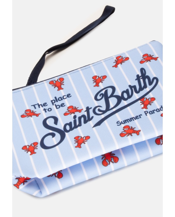 MC2 St. Barth Pochette uomo Aline stampa granchi Celeste