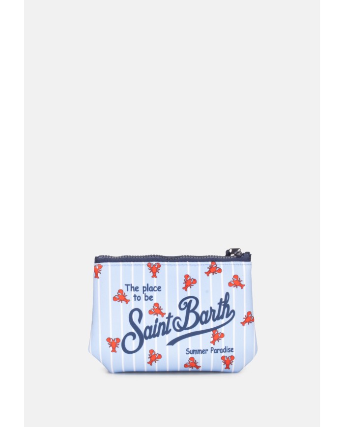 MC2 St. Barth Pochette uomo Aline stampa granchi Celeste