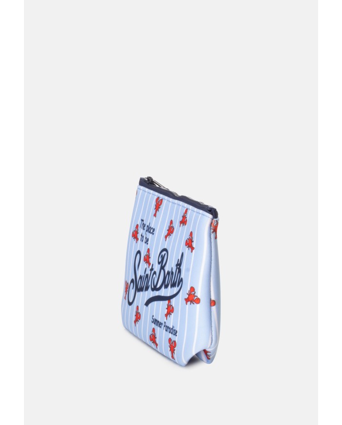 MC2 St. Barth Pochette uomo Aline stampa granchi Celeste