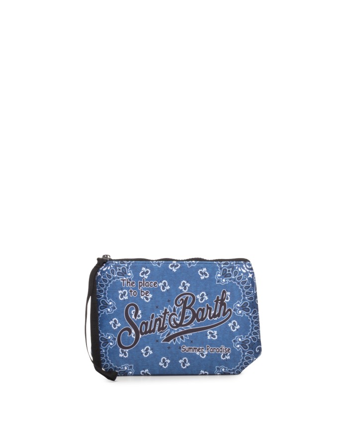 MC2 St. Barth Pochette uomo Aline stampa bandana blu