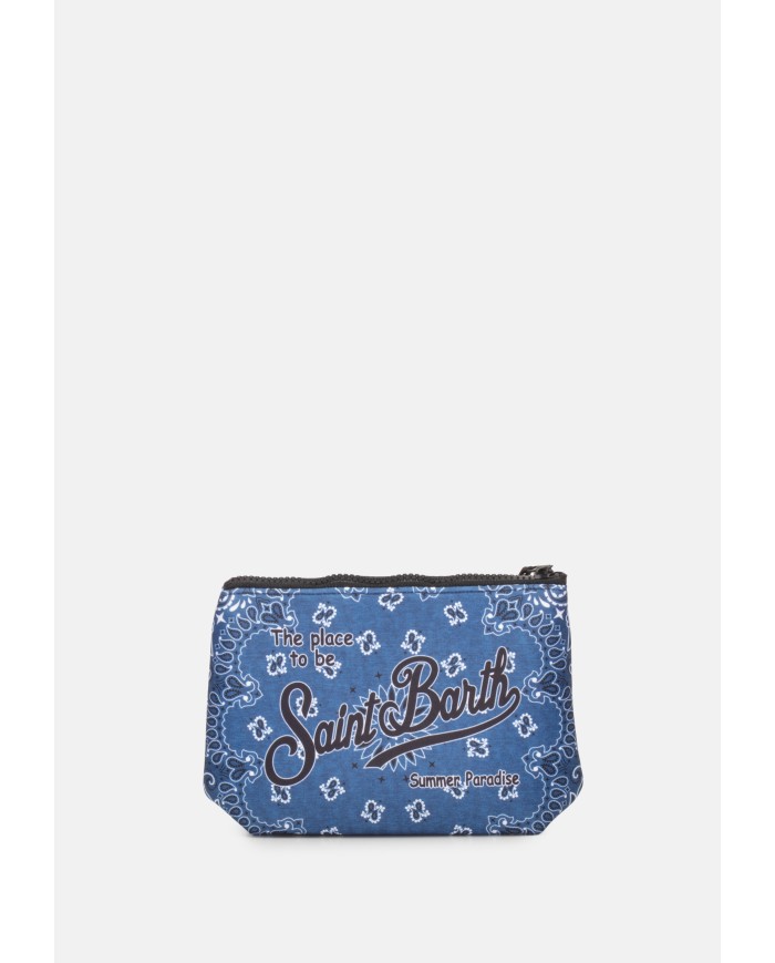 MC2 St. Barth Pochette uomo Aline stampa bandana blu