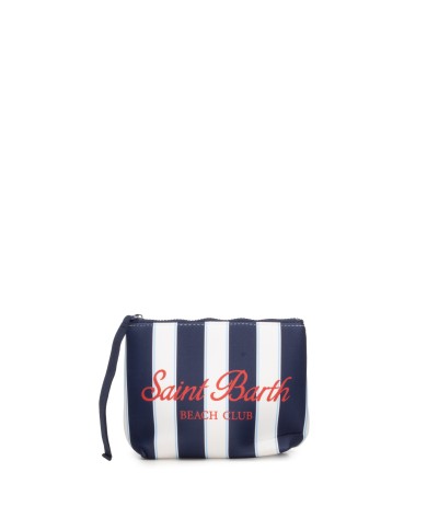 MC2 St. Barth Pochette uomo Aline rigata bianco blu