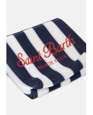 MC2 St. Barth Pochette uomo Aline rigata bianco blu