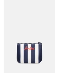 MC2 St. Barth Pochette uomo Aline rigata bianco blu