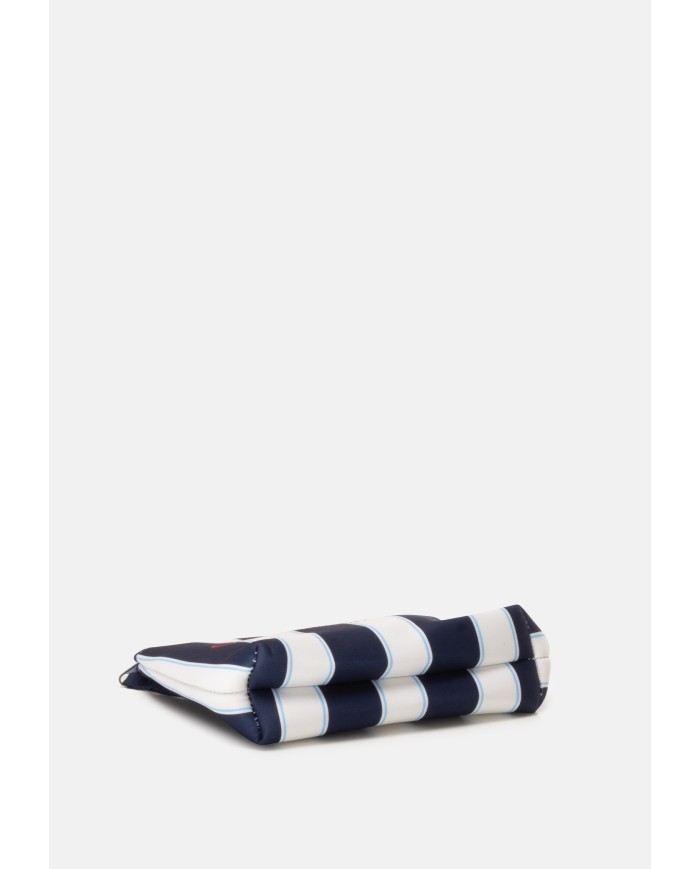 MC2 St. Barth Pochette uomo Aline rigata bianco blu