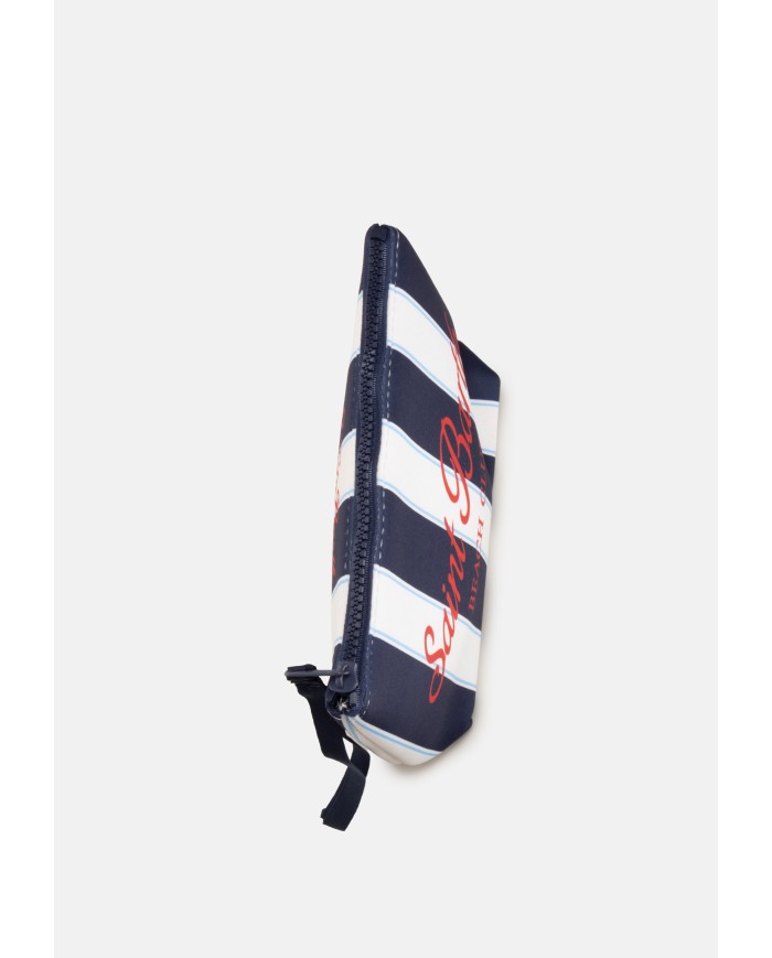 MC2 St. Barth Pochette uomo Aline rigata bianco blu