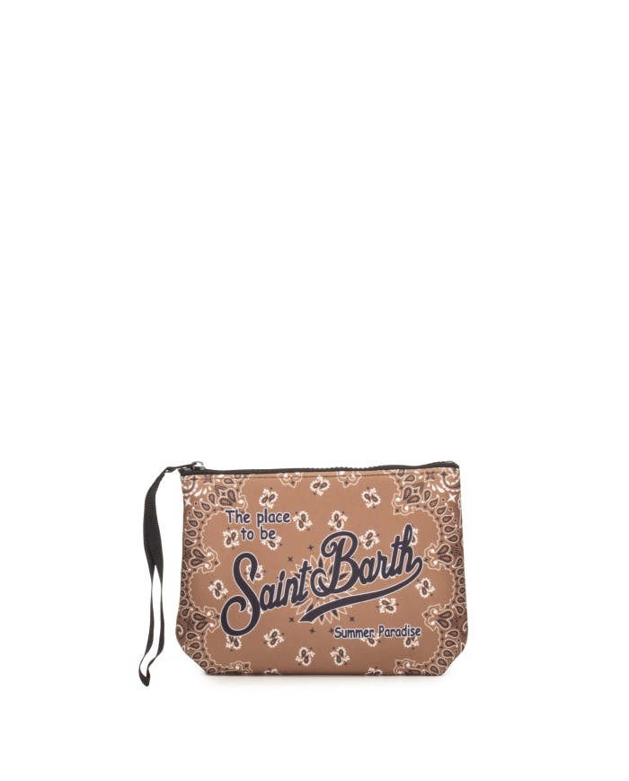 MC2 St. Barth Pochette uomo Aline stampa bandana marrone