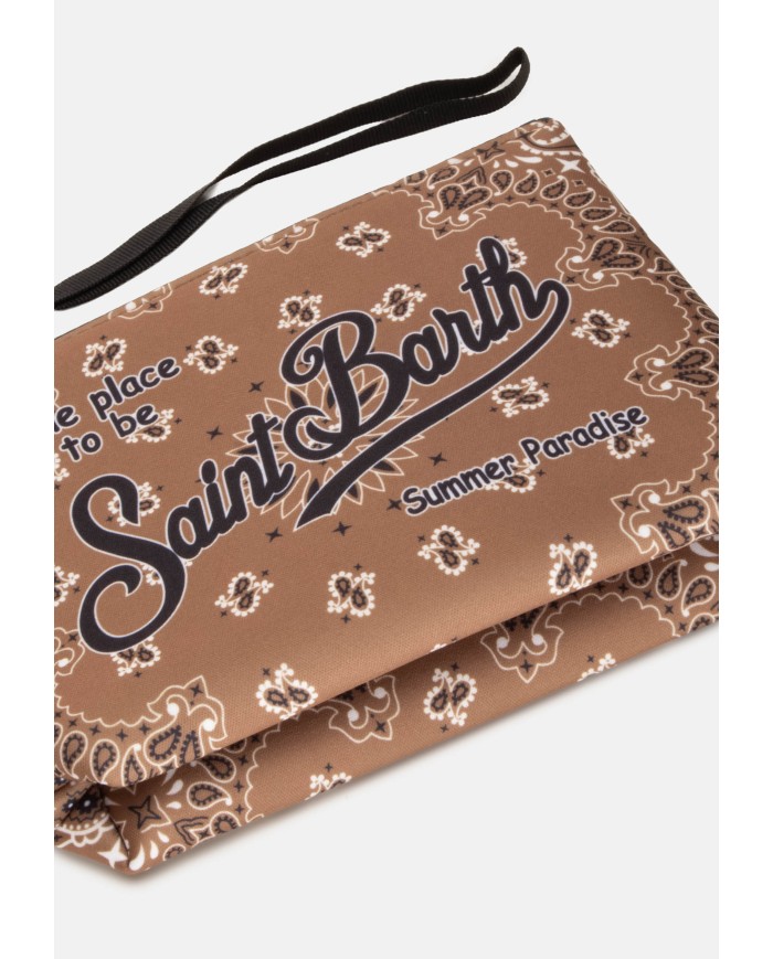 MC2 St. Barth Pochette uomo Aline stampa bandana marrone