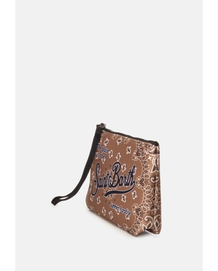 MC2 St. Barth Pochette uomo Aline stampa bandana marrone