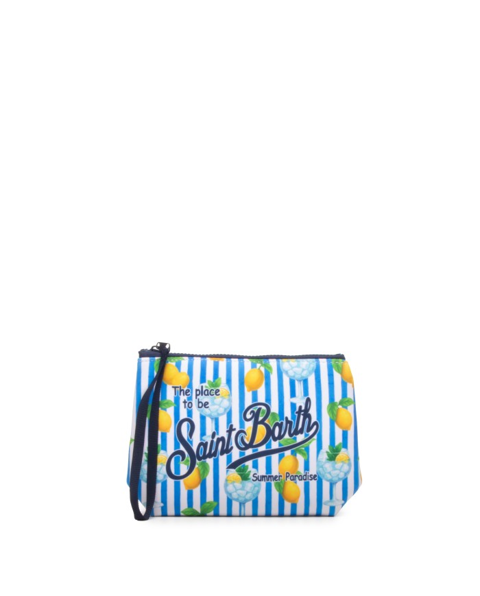 MC2 St. Barth Pochette uomo Aline stampa limoni Azzurra
