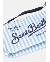 MC2 St. Barth Pochette uomo Aline rigata bianco celeste