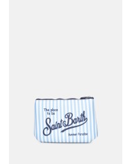 MC2 St. Barth Pochette uomo Aline rigata bianco celeste