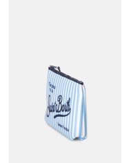 MC2 St. Barth Pochette uomo Aline rigata bianco celeste