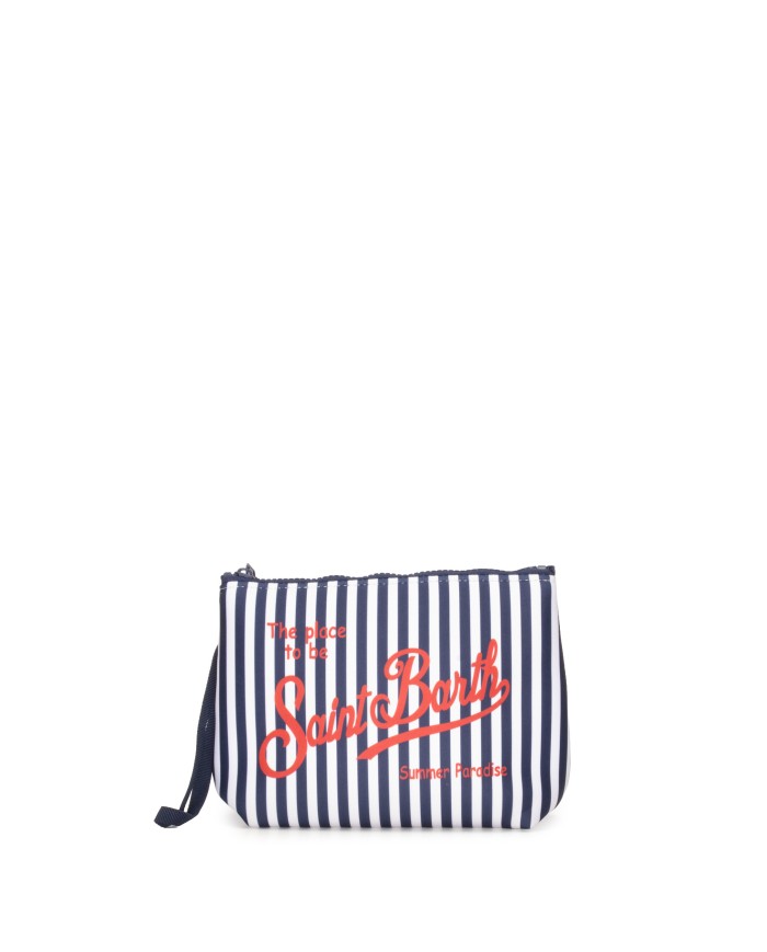 MC2 St. Barth Pochette uomo Aline rigata Blu Bianco