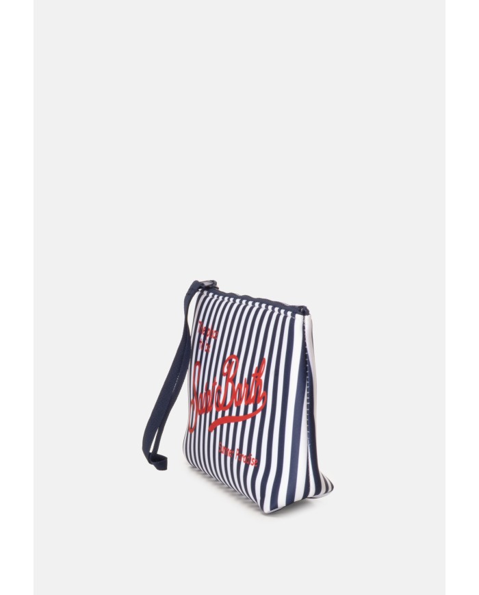 MC2 St. Barth Pochette uomo Aline rigata Blu Bianco