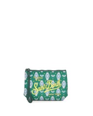 MC2 St. Barth Pochette Aline stampa racchette e orologi verde blu