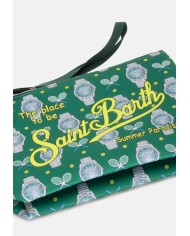 MC2 St. Barth Pochette Aline stampa racchette e orologi verde blu