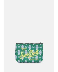 MC2 St. Barth Pochette Aline stampa racchette e orologi verde blu
