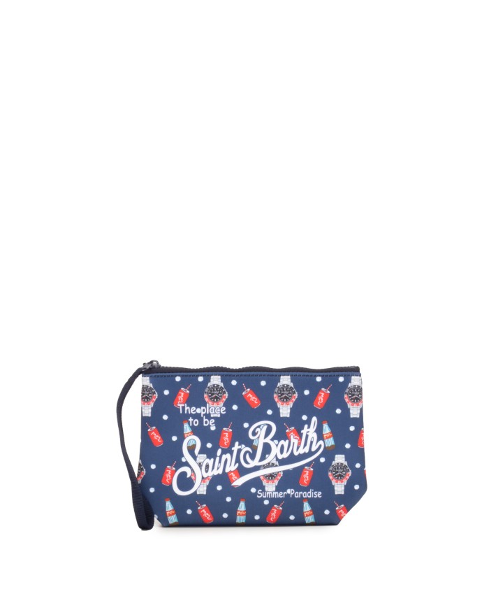 MC2 St. Barth Pochette Aline stampa olologi e coca cola blu