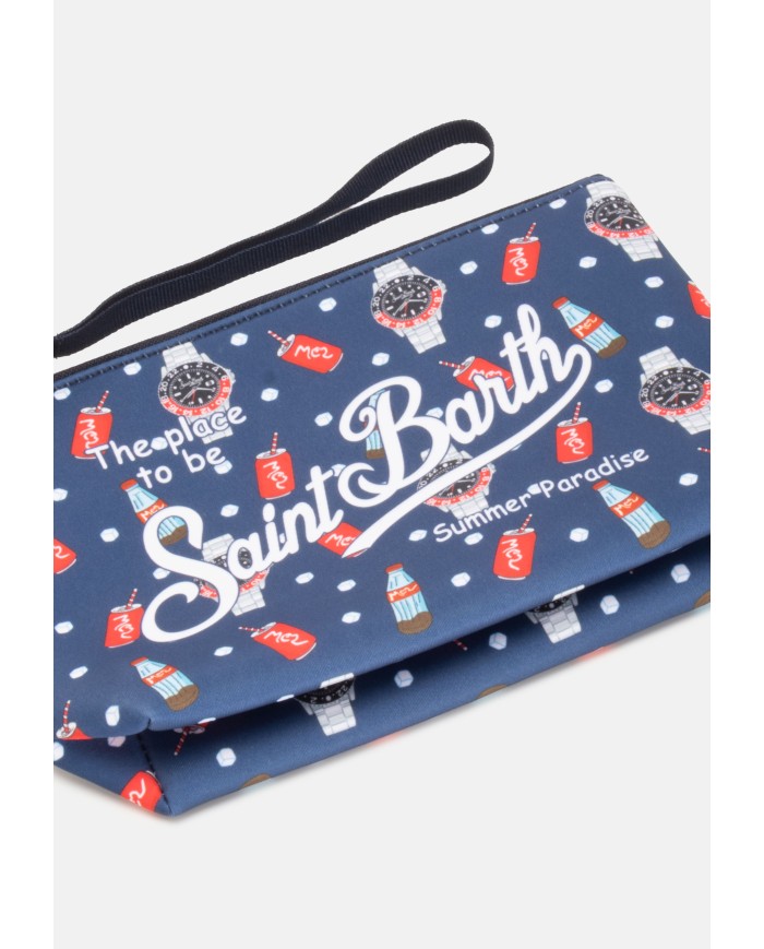 MC2 St. Barth Pochette Aline stampa olologi e coca cola blu