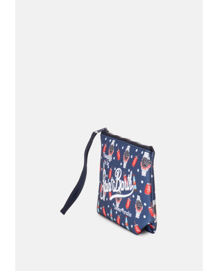 MC2 St. Barth Pochette Aline stampa olologi e coca cola blu