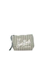 MC2 St. Barth Pochette Aline cotone rigata verde