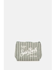 MC2 St. Barth Pochette Aline cotone rigata verde