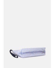 MC2 St. Barth Pochette Aline cotone rigata Celeste