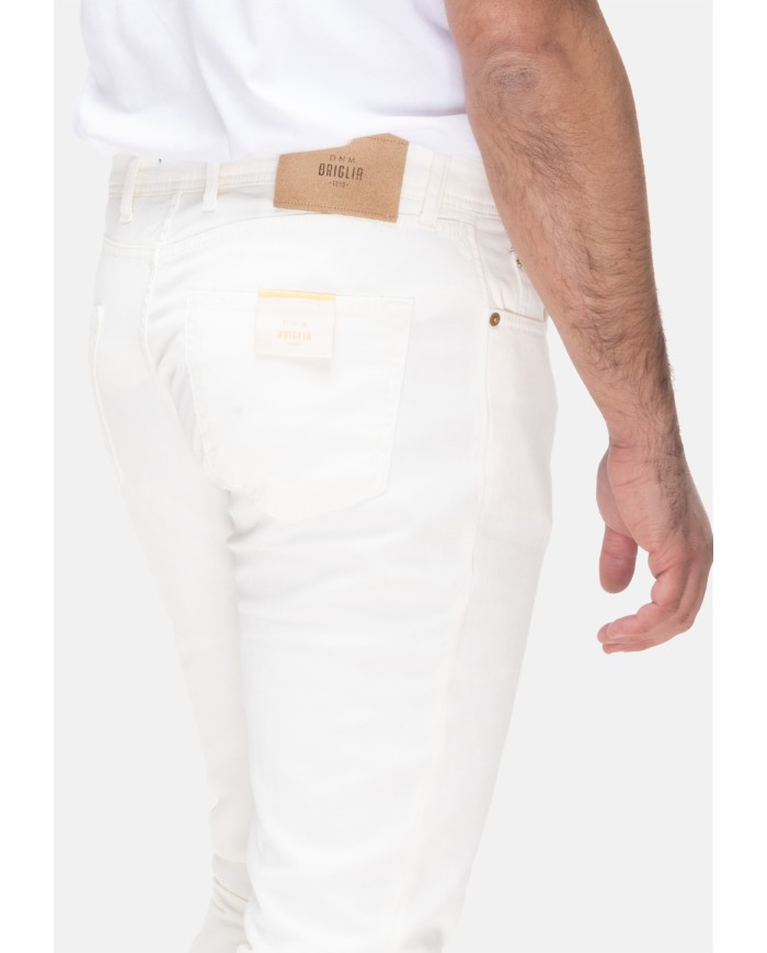 BRIGLIA Pantalone uomo Ribot bianco