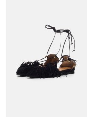 PASSION BLANCHE Scarpe donna Marilyn frange Nera