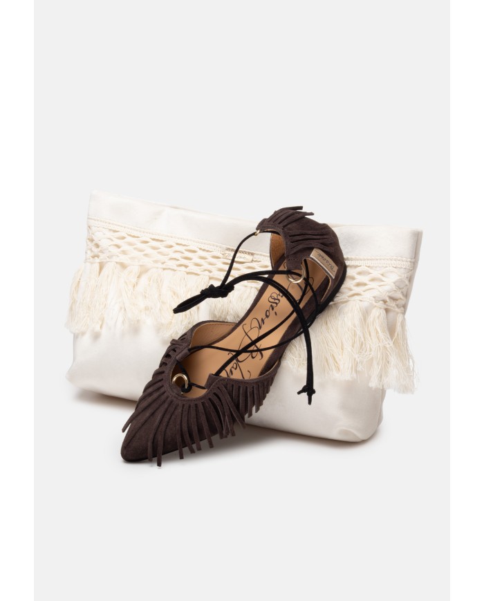 PASSION BLANCHE Scarpe donna Marilyn frange Marrone