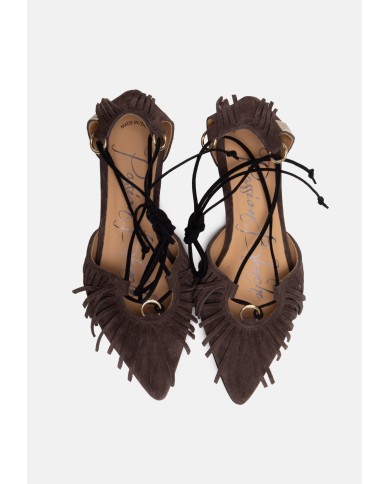 PASSION BLANCHE Scarpe donna Marilyn frange Marrone