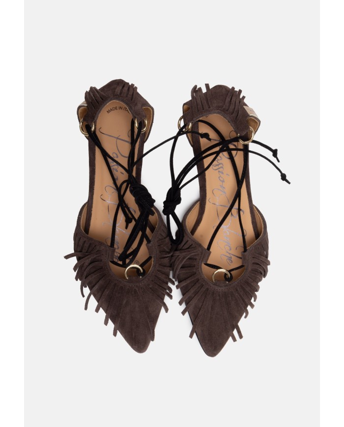 PASSION BLANCHE Scarpe donna Marilyn frange Marrone