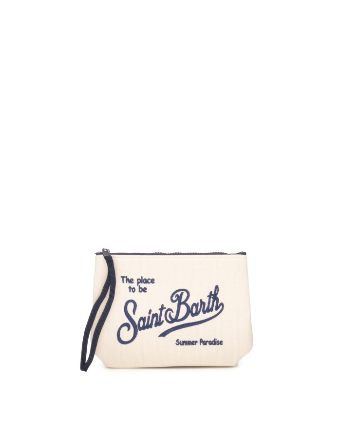 MC2 St. Barth Pochette Aline canvas bianca